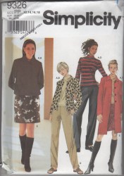 9326 STRETCH TOPS,COAT,JACKET,LO RISER BOTTOMS PATTERN 4-10